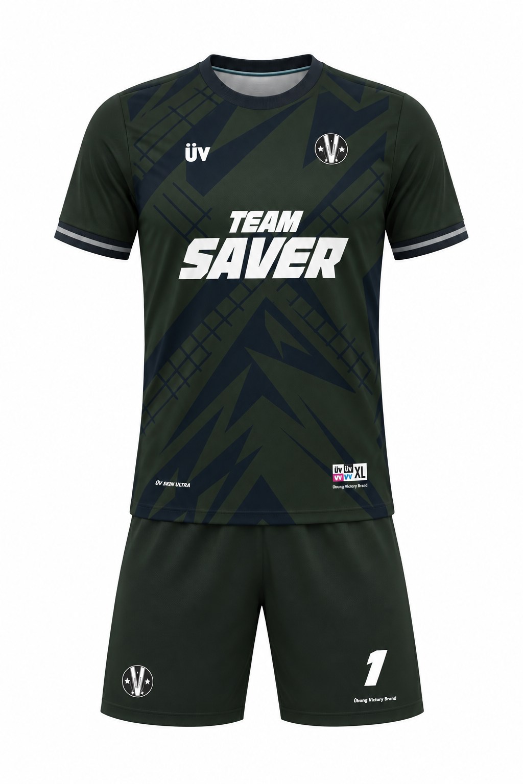 深黑绿 · 正面立体展示