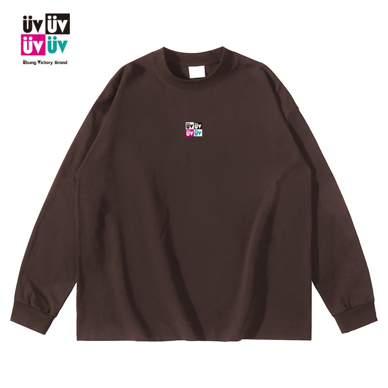 Boxlogo 长袖 T 恤，棕色 · 正面产品展示