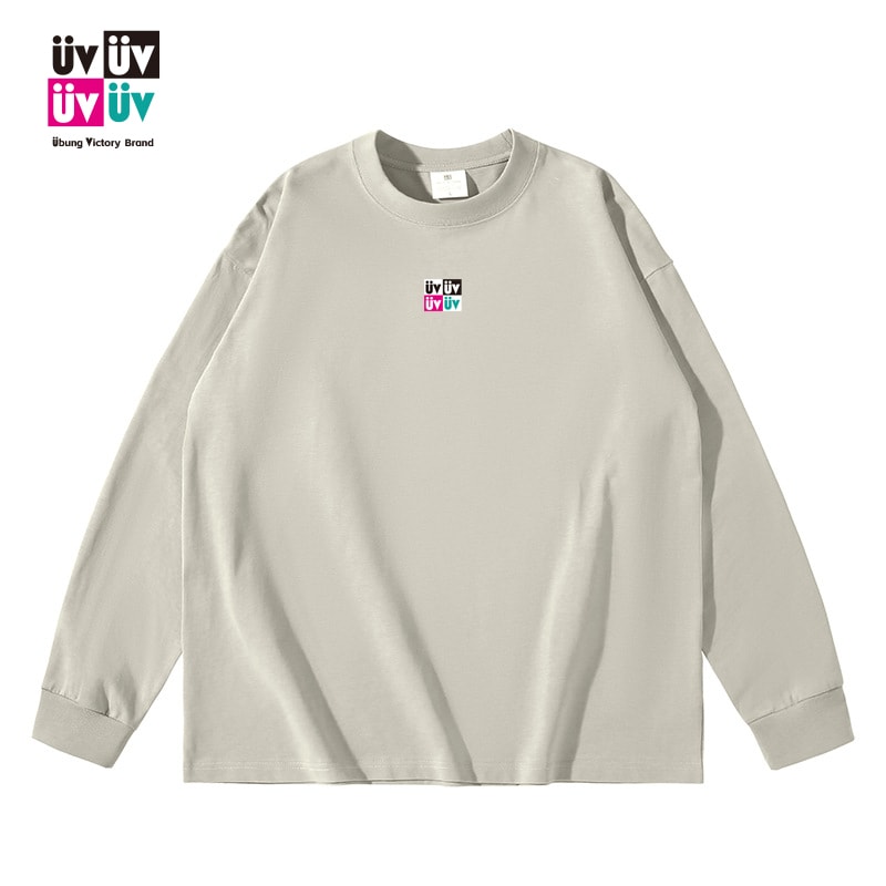 Boxlogo 长袖 T 恤，浅橄榄 · 正面产品展示