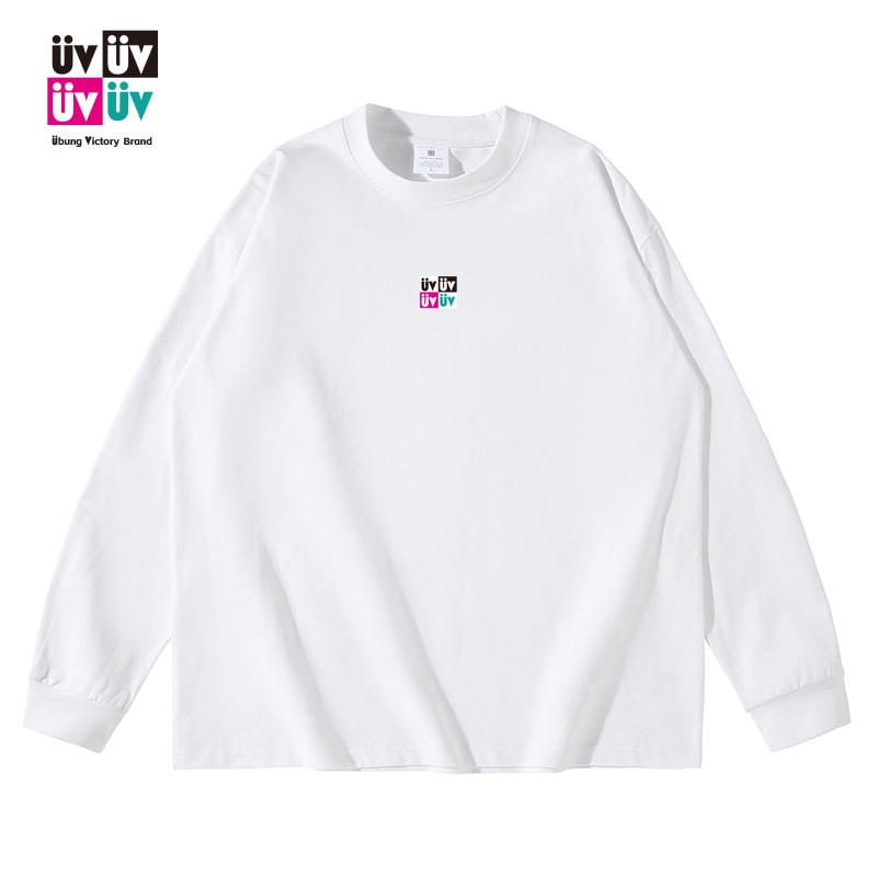 Boxlogo 长袖 T 恤，白色 · 正面产品展示