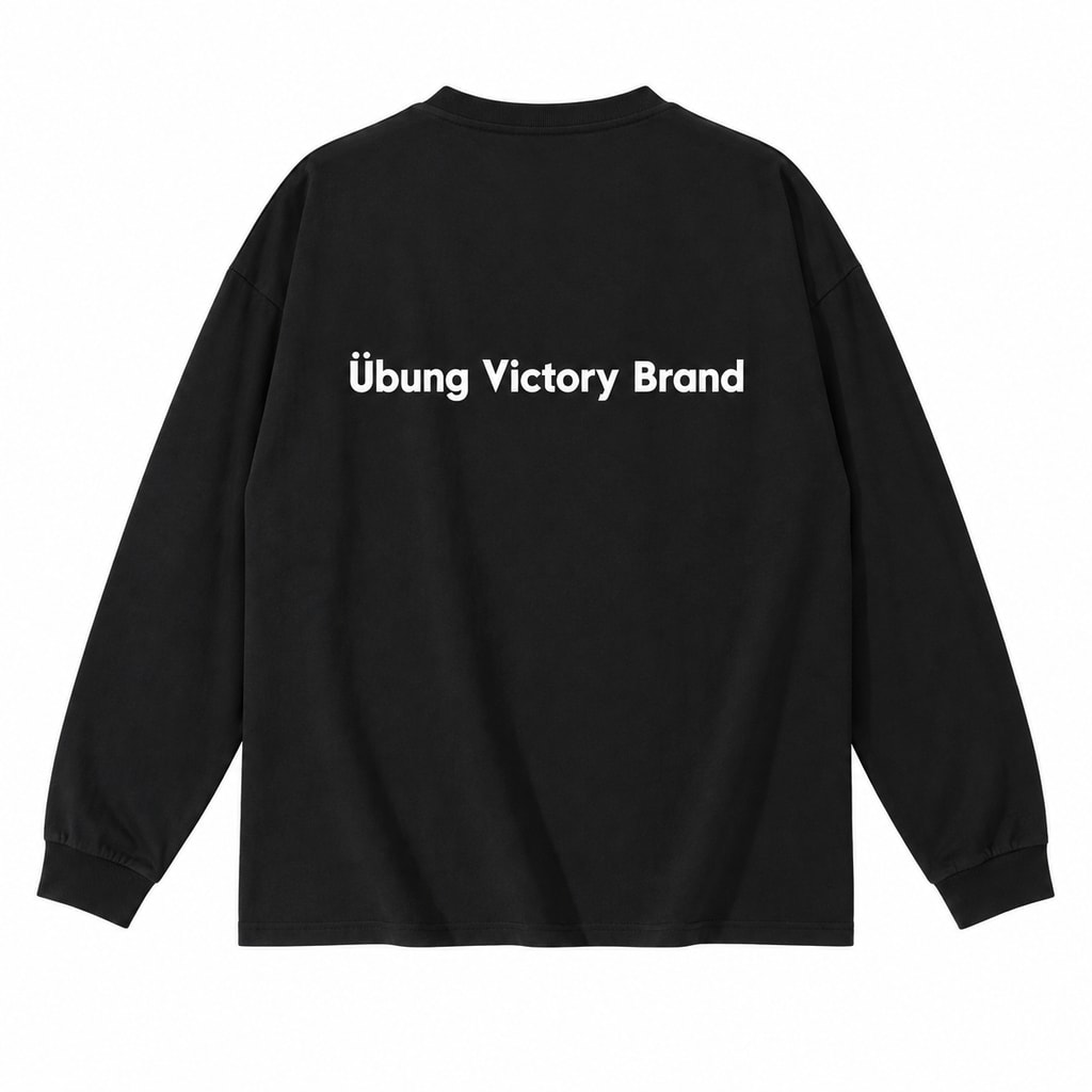 Boxlogo 长袖 T 恤，黑色 · 背面产品展示