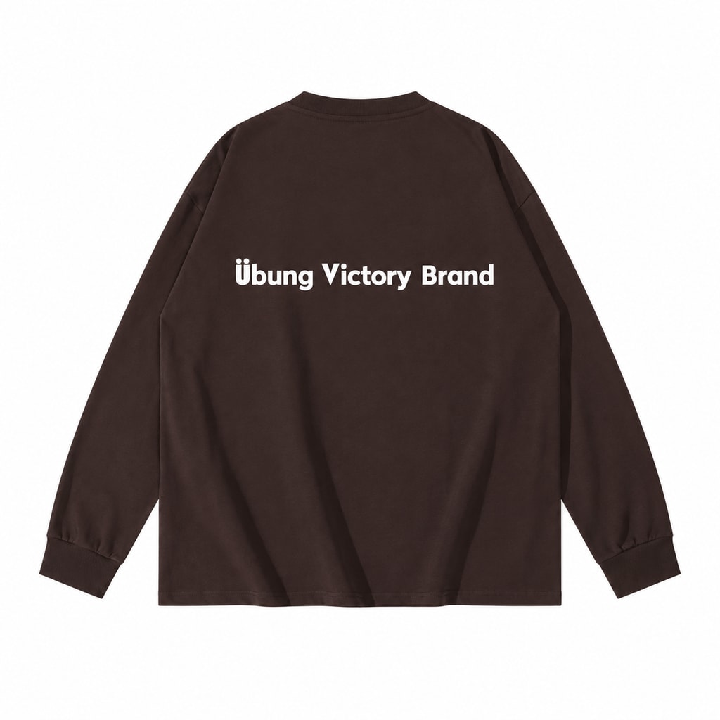 Boxlogo 长袖 T 恤，棕色 · 背面产品展示