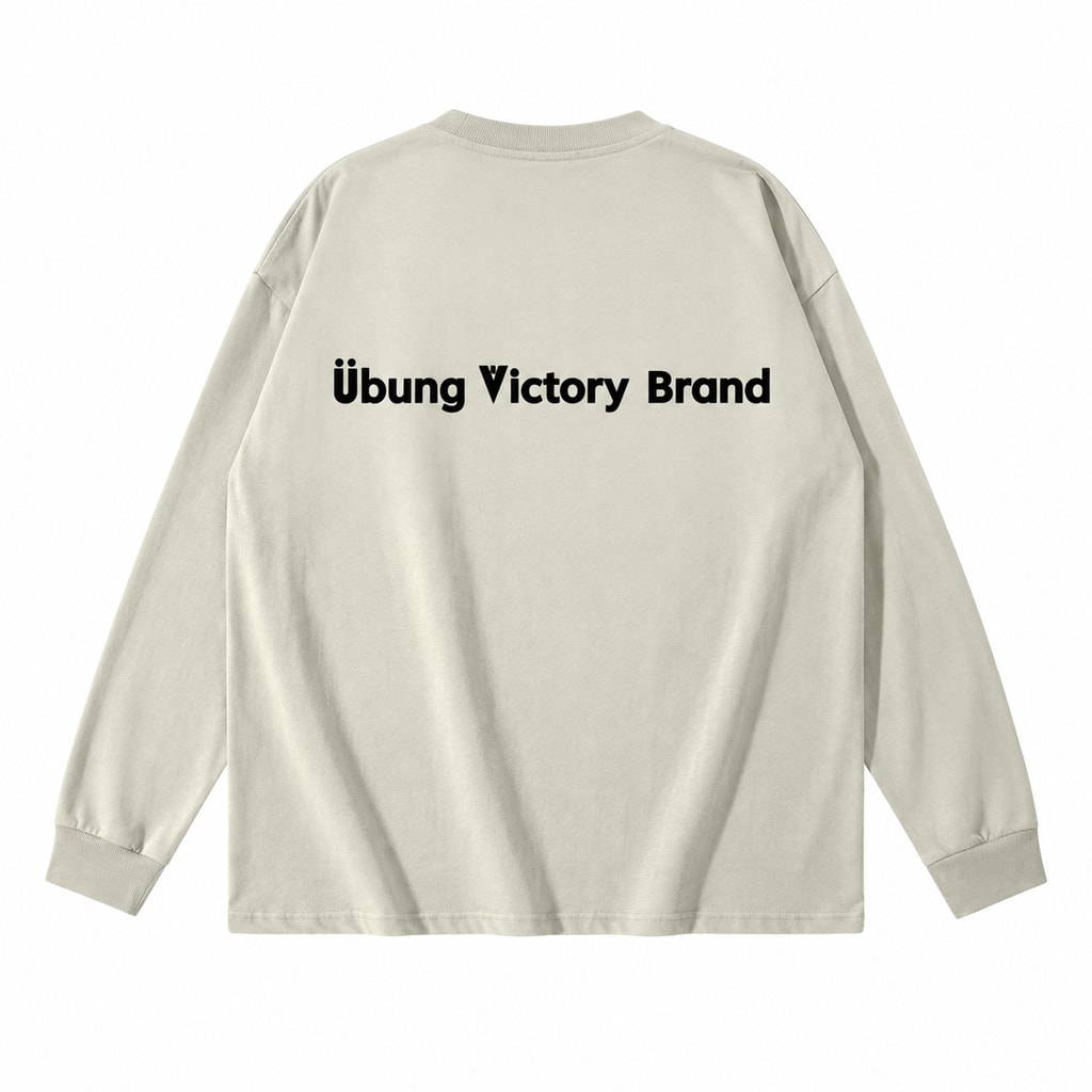 Boxlogo 长袖 T 恤，浅橄榄 · 背面产品展示