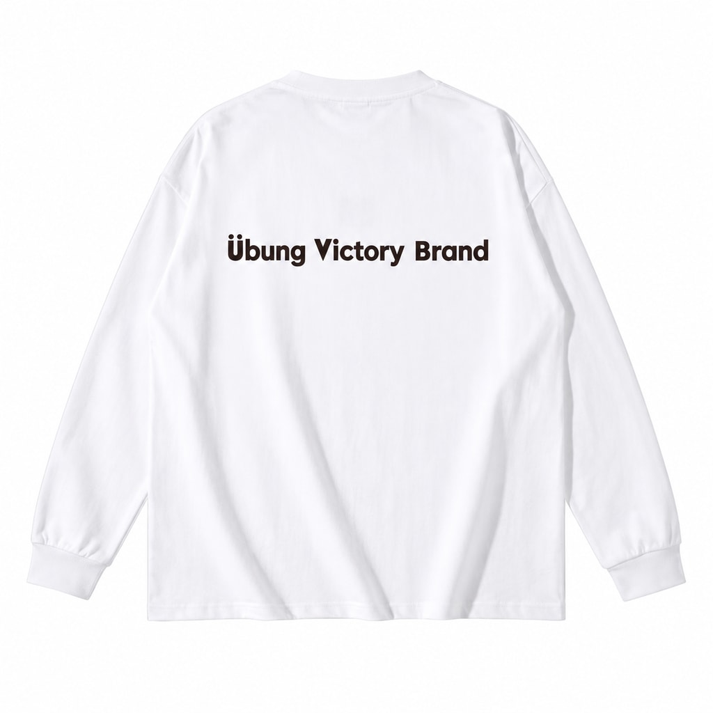 Boxlogo 长袖 T 恤，白色 · 背面产品展示